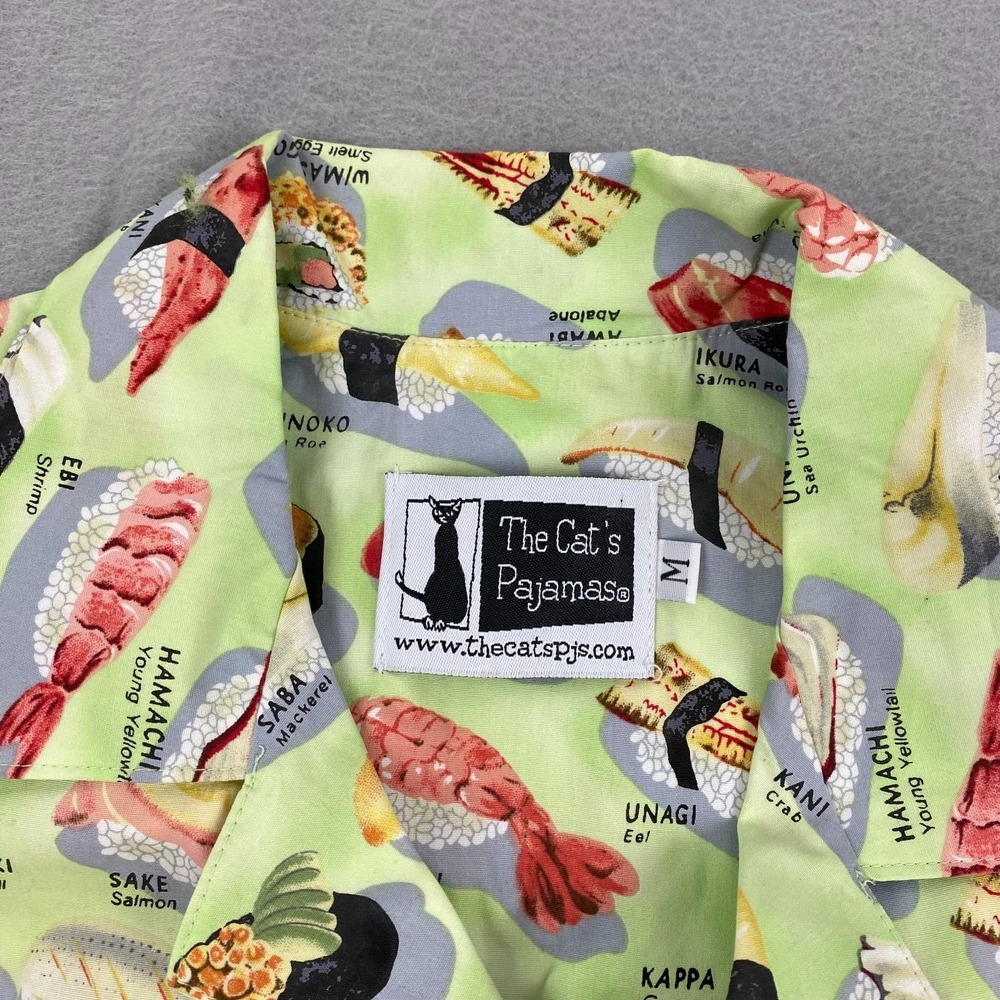 Vintage The Cats Pajamas Womens Sushi Print Pajama Set Medium NEW - Picture 4 of 16